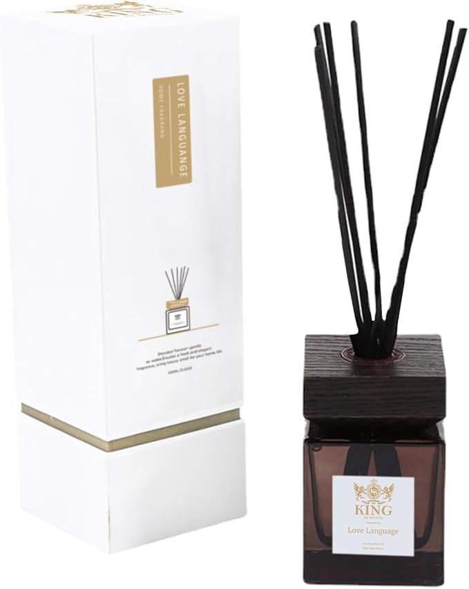Reed Diffuser (120ml) Love Language Reed Diffuser Set,Reed Diffuser & Oil Diffuser Sticks with Flower, Aromatherapy, Home & Kitchen Décor,Fragrance and Gifts