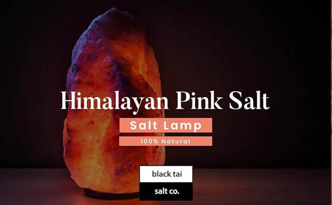 Black Tai Salt Co. Himalayan Salt Lamp with Cord (20.5-29.5 lbs) – Large Crafted