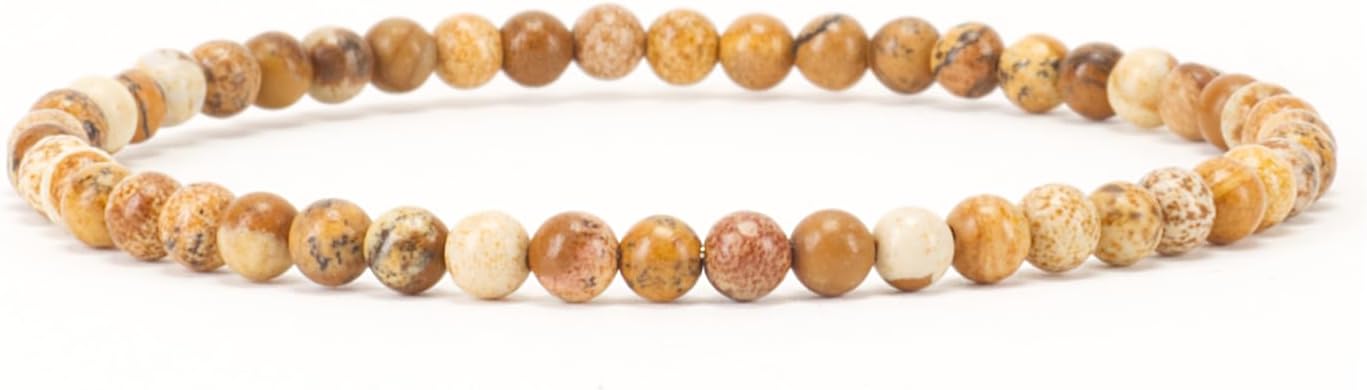 Cherry Tree Collection - Small, Medium, Large Sizes - Gemstone Beaded Bracelets For Women and Men - 4mm Round Beads