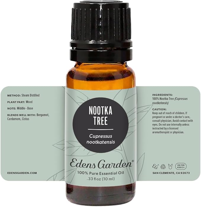 Edens Garden Nootka Tree Essential Oil- 100% Pure Premium Grade, Undiluted, Natural, Therapeutic, Aromatherapy, The Best for Diffuser, Skin, Candle, Laundry 10 ml (.33 fl oz)