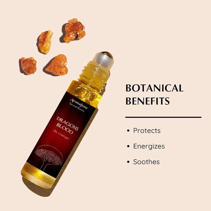 Dragon’s Blood Resin Essential Oil Roll-On by Aromafume | 1 x 10ml / 0.33 fl oz by Aromafume| Ideal for Spirituality & Rituals | Made with Pure Resin from Socotra | Non-Alcoholic, Non-Toxic & Vegan