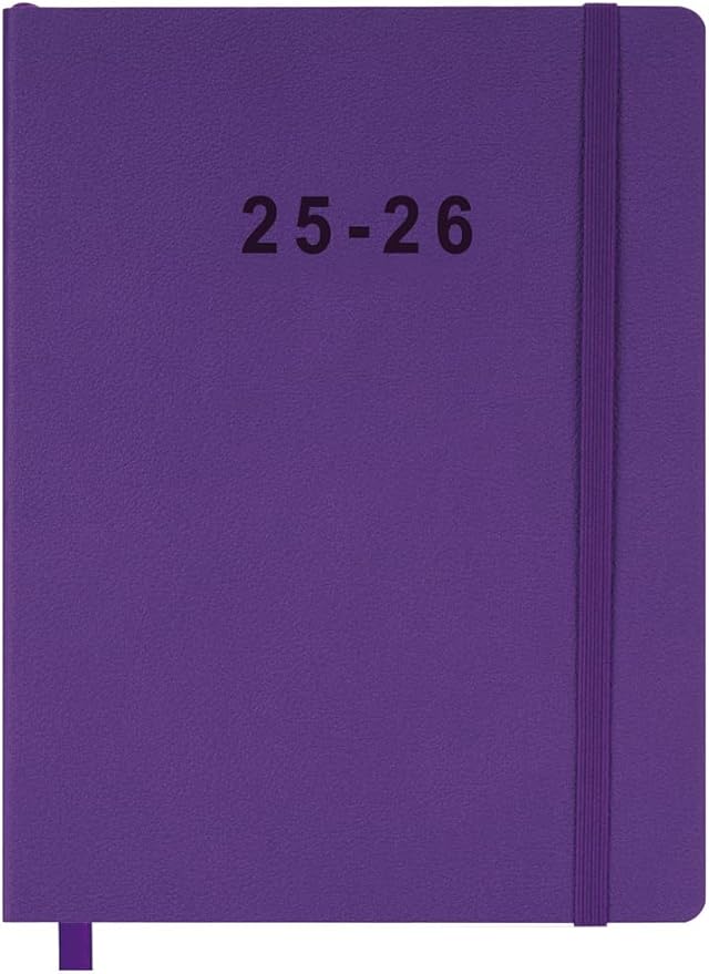 2025-2026 Planner - Weekly and Monthly Planner, Oct 2025 - Dec 2026, Vegan Leather Cover, Elastic Closure, 8.5"x11", Purple
