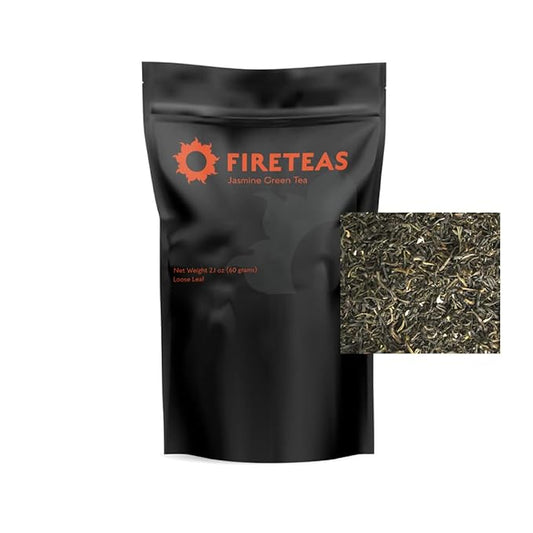 FIRE TEAS Jasmine Green Tea - Loose Leaf Tea -