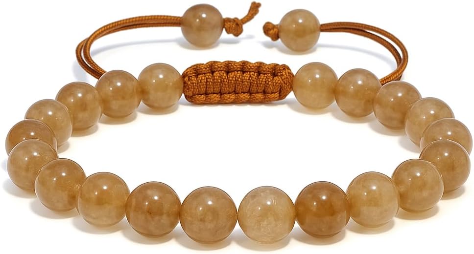 Energy Protection Crystal Handmade Adjustable Bead Bracelet Perfect for Men, Women’s Gift - Gemstone Healing Stretch Bracelet Pulsera Para Hombre Mujer Stocking Stuffer