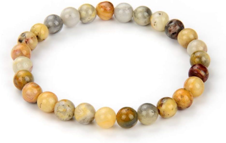 Adabele 1pc Natural Stretch Gemstone Bracelet 6mm (0.24 Inch) Bead 7" 7.5" 8 inch Healing Crystal Quartz Energy Chakra Jewelry Women Birthday Gift