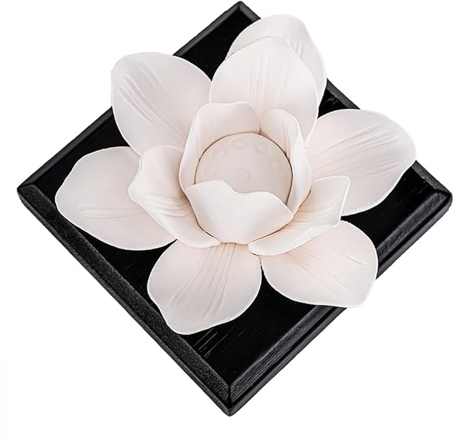 Lotus Flower Styling Essential Oil Diffuser Stone, Non-Electric, Handmade Products, Decorative Tabletops, Car Decoration Ornaments (Essential Oils Not Included)