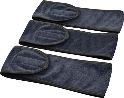 SINLAND Facial Spa Headband For Washing Makeup Cosmetic Shower Soft Women Hair Band 3 Pack