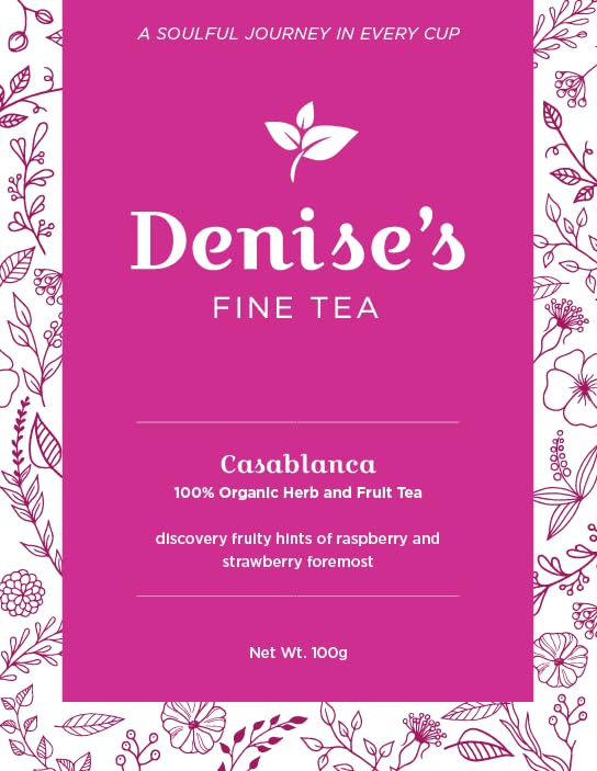 Denise's Fine Tea, USDA Organic, Casablanca, Herb and Fruit Tea, Loose Leaf (100g)