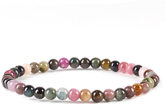 Cherry Tree Collection - Small, Medium, Large Sizes - Gemstone Beaded Bracelets For Women and Men - 4mm Round Beads