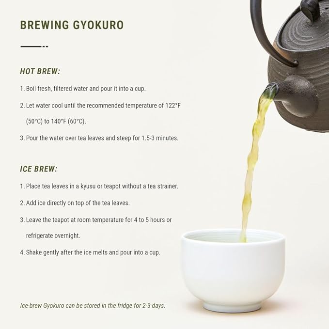 Senbird Premium Gyokuro, Japanese Shade Grown Green Tea - From Kyoto Japan - Imperial Loose Leaf Green Tea In Airtight Tea Tin (1.76oz/50g) (Ishin)