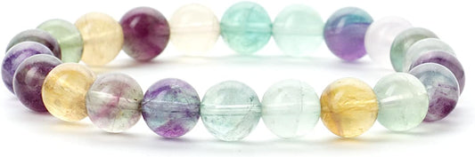 Cherry Tree Collection - Small, Medium, Large Sizes - Gemstone Beaded Bracelets For Women and Men - 8mm Round Beads