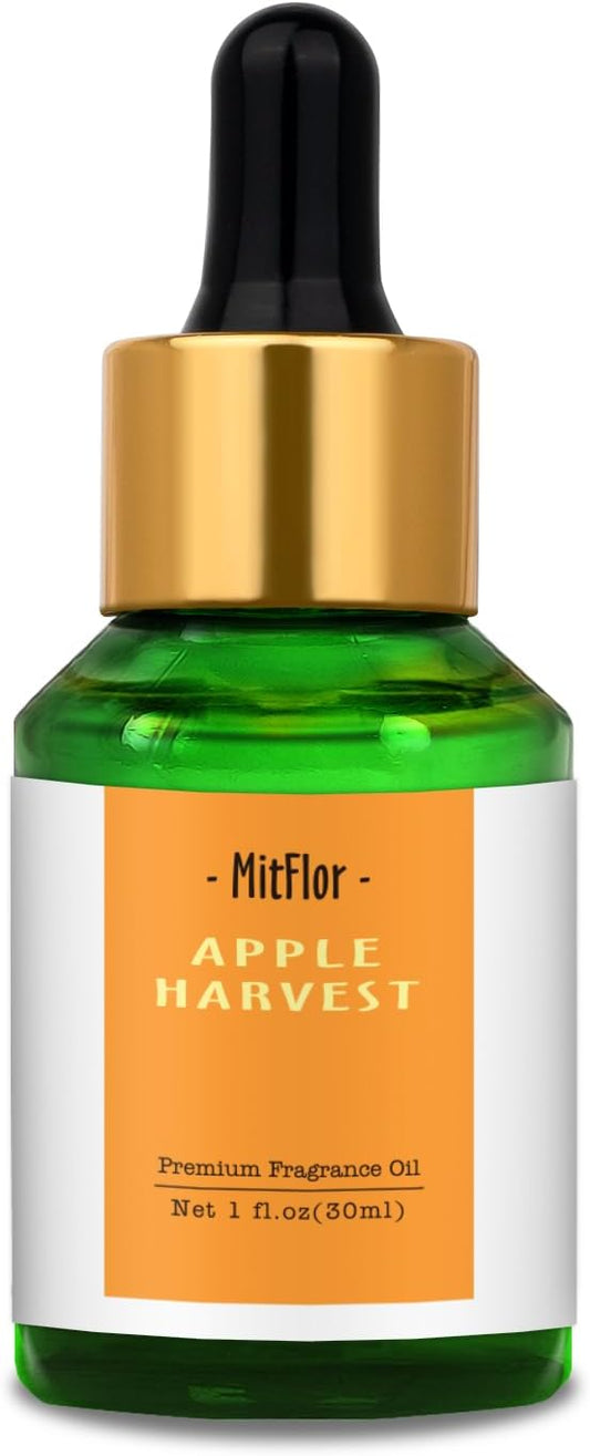 Apple Harvest Fragrance Oil, MitFlor 30ml Premium Fragrance Oil for Diffuser for Home, Soap & Candle Making Scents, Fruit Aromatherapy Diffuser Oil, Crisp and Inviting Scent
