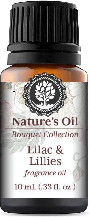 Lilac and Lillies Fragrance Oil 10ml for Floral Diffuser Oils, Making Soap, Candles, Lotion, Home Scents, Linen Spray and Lotion