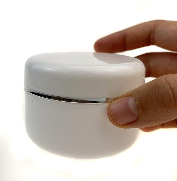 6PCS White Plastic Creams Jar with Inner Liners and Lid Empty Refillable Cosmetic Face Lotions Ointments Bottles Containers Lip Balm Storage Scrub Lotions Dispenser Jars Pots(250ML/8.45OZ)