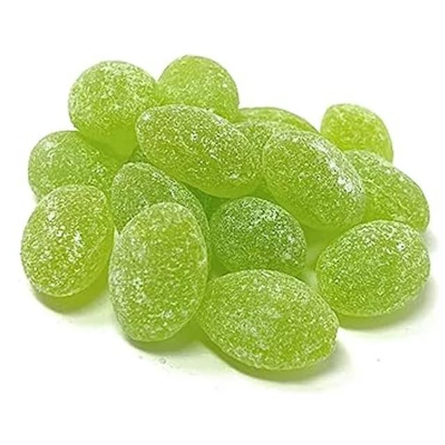 Claeys Green Apple Sanded Drops 2LB Approx 145 Hard Candy Drops - St Patricks Day Green Snacks & Treats, Bulk Candy Green Suckers - Hard Candy St Patricks Day Snacks for Kids & Adults