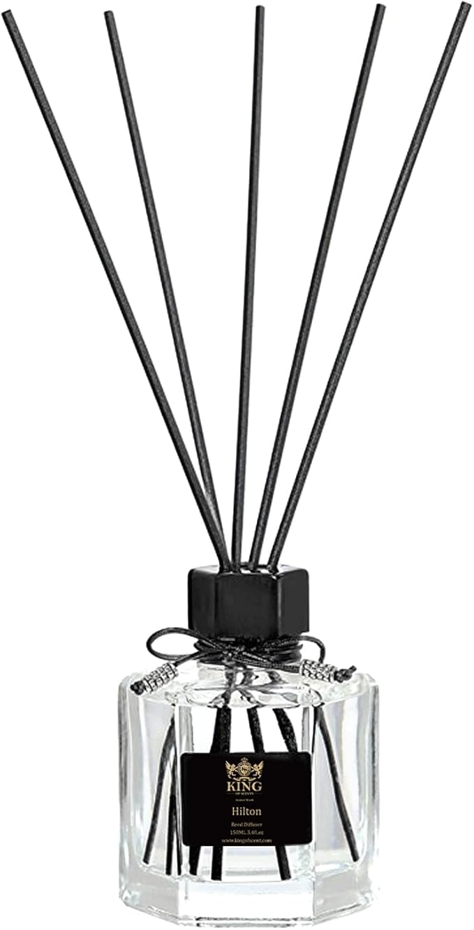 Reed Diffuser & Oil Diffuser Sticks with Flower, Aromatherapy, Home & Kitchen Décor,Fragrance and Gifts (120ml) Hilton Hottle.