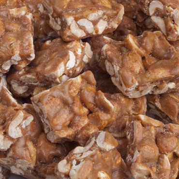 FERIDIES Unique Candy Nut Tins Homemade Peanut Brittle Crunch, Top Grade Virginia Peanuts, No Preservatives, 18oz Vacuum Sealed 1.12 Pound (Pack of 2) Peanut Brittle