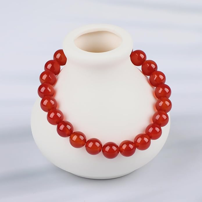 LPBeads Handmade Natural Gemstone Stretch Elastic Bracelet Healing Crystal Round Stone Beads Jewelry Gifts for Women Men