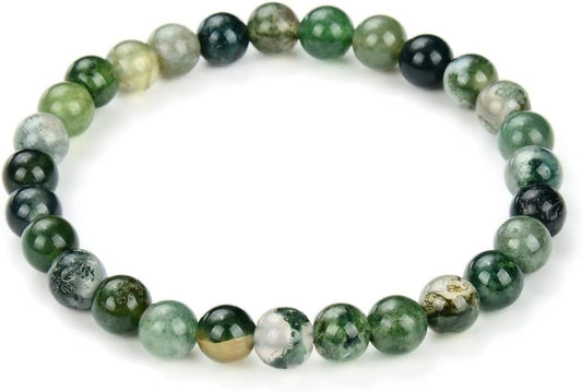 Adabele 1pc Natural Stretch Gemstone Bracelet 6mm (0.24 Inch) Bead 7" 7.5" 8 inch Healing Crystal Quartz Energy Chakra Jewelry Women Birthday Gift