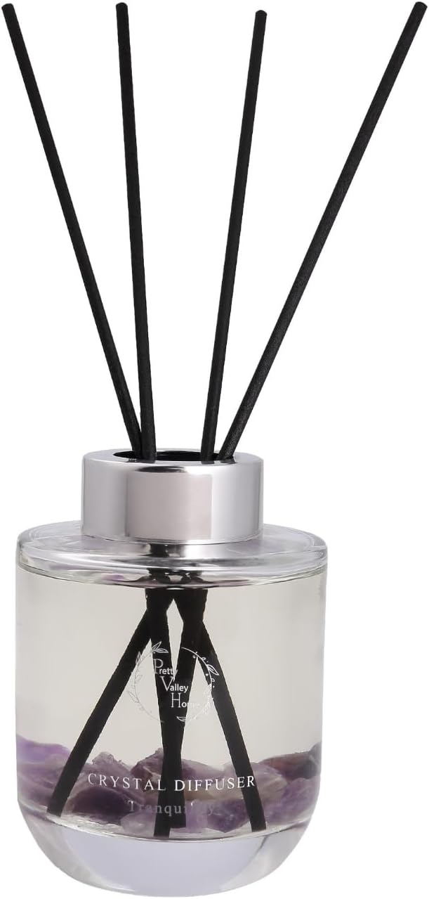 Reed Diffuser Set, Pretty Valley Home Diffuser 100Ml / 3.52 fl OZ Gift Box - Includes Reed Diffuser Sticks, Long Lasting Fragrance Oil and Glass Bottle for Office Living Room Decor (Tranquility)