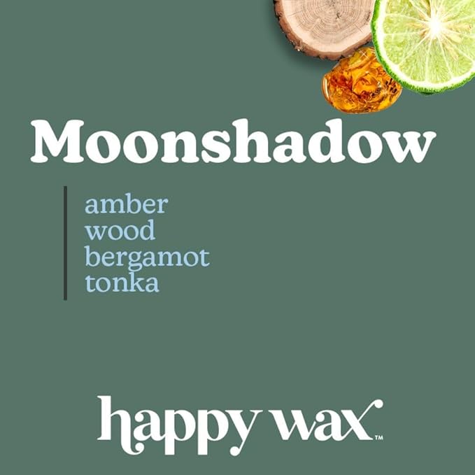 Happy Wax Moonshadow Scented Bear Wax Melts - Natural Strong Scented Woodsy Wax Melts Infused w/Essential Oils - Non Toxic Wax Melt & Pet Safe Wax Melts - (8 oz Pouch)