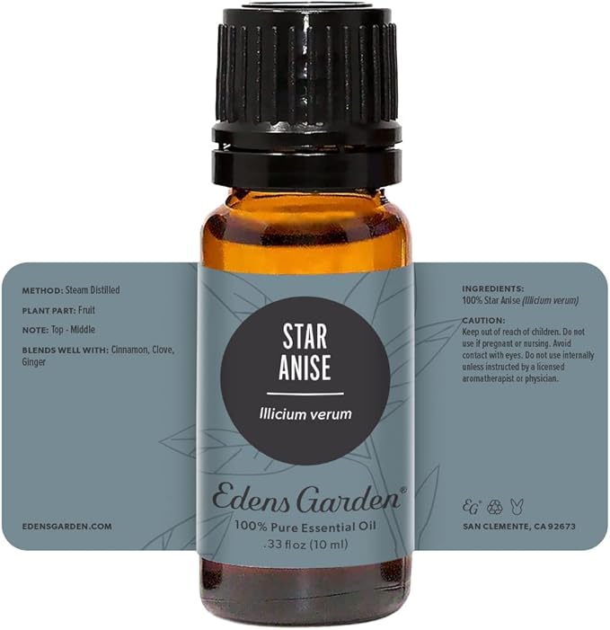 Edens Garden Star Anise Essential Oil- 100% Pure Premium Grade, Undiluted, Natural, Therapeutic, Aromatherapy, The Best for Diffuser, Candle, Laundry, Humidifiers 10 ml (.33 fl oz)