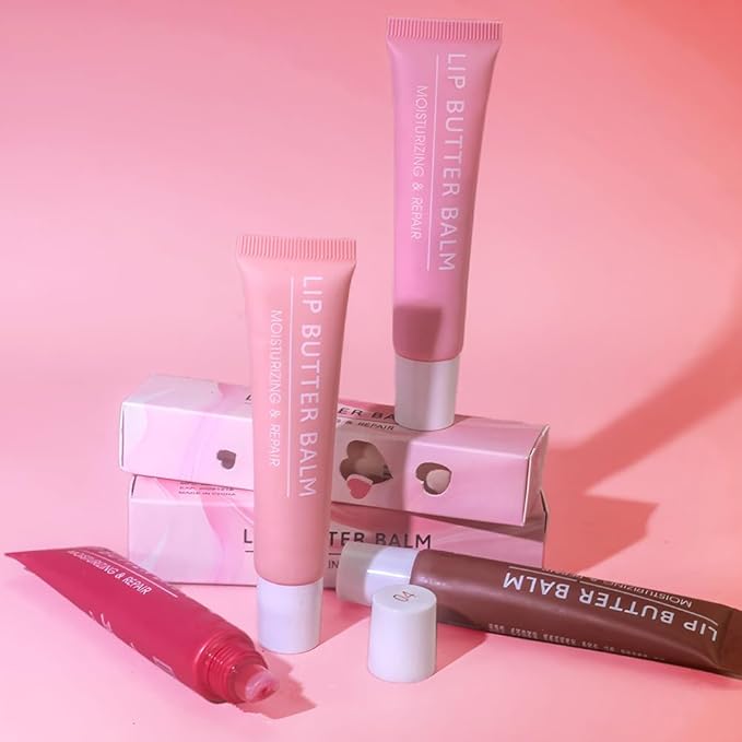 Lip Balm Set Tinted Lip Butter Plumper Gloss Clear Nourishing Waterproof Glossy Lip Gloss For Women