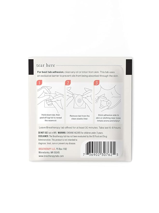 Aromatherapy Focus Patches - Pure Essential Oil Aroma Patch - Black Pepper and Basil Essential Oil for Focus - 8-Pack