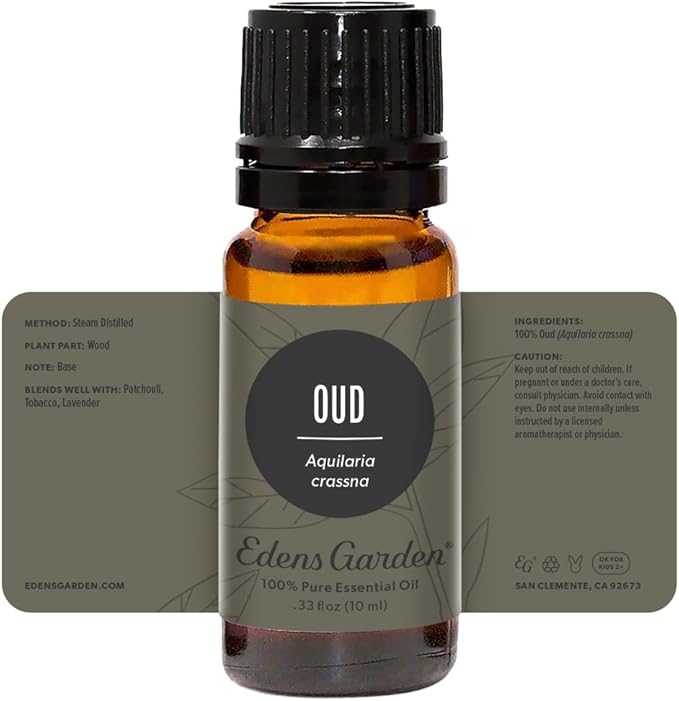 Edens Garden Oud Essential Oil- 100% Pure Premium Grade, Undiluted, Natural, Therapeutic, Aromatherapy, The Best for Diffuser, Skin, Candle, Humidifiers 10 ml (.33 fl oz)