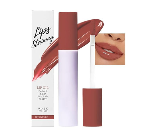 Lip Stain - Wipe-Off &Peel Off Lip Color | Waterproof, Long Lasting, Transfer-Resistant, Smudge-Proof Lip Tint | Easy Wipe Finish, High Pigment | All-Day Vibrant Kiss-Proof Lip Stain, Muted Terracotta