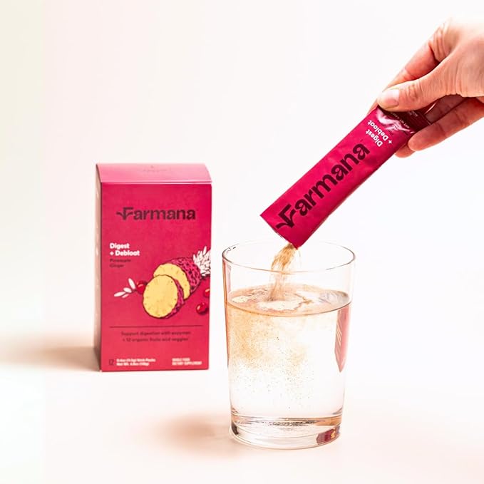 Debloating and Daily Digestion Drink Mix – Anti-Bloating and Gut Health Supplement with Digestive Enzymes, Prebiotics, and Organic Superfoods – Detox and Debloat - Pineapple Ginger Flavor