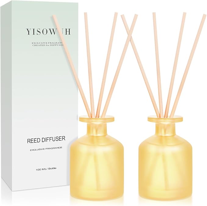 Reed Diffuser - BlackBerry Pineapple 3.38oz (100ml) 2 Packs Essential Oil Reed Diffuser Set with 16 Sticks, Long Lasting Fragrance for Home, Bathroom, Bedroom, Room, Decor
