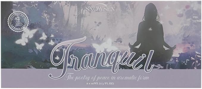 Tranquil Diffuser Oils, SNOWSEN Essential Oil Set for Diffuser, Soap & Candle Making, Aromatherapy Oils Gift Set Includes Amber, Vanilla, Cucumber & Mint, Clary Sage, Ylang Ylang, Mountain Air