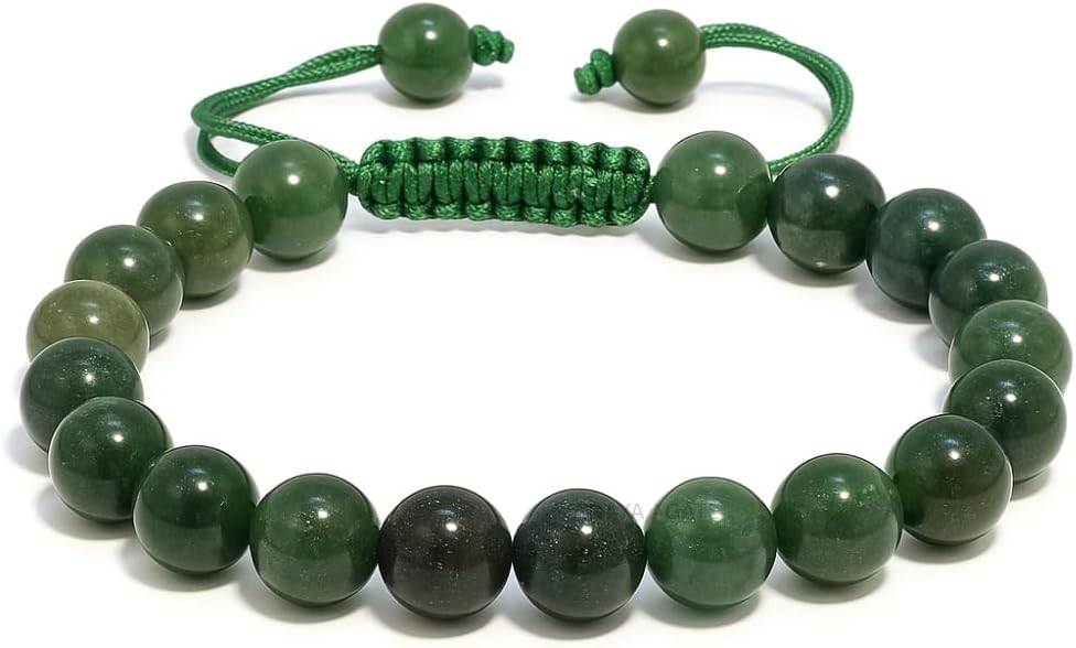 Energy Protection Crystal Handmade Adjustable Bead Bracelet Perfect for Men, Women’s Gift - Gemstone Healing Stretch Bracelet Pulsera Para Hombre Mujer Stocking Stuffer