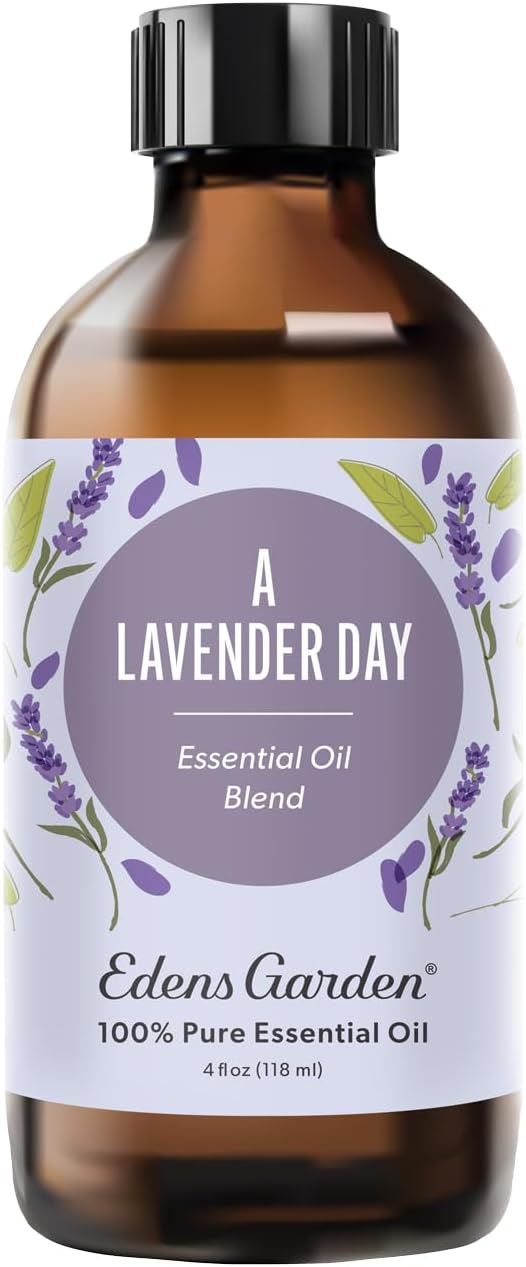 Edens Garden A Lavender Day Essential Oil Blend- 100% Pure Premium Grade, Undiluted, Natural, Therapeutic, Aromatherapy, The Best for Skin, Candle, Laundry 118 ml (4 fl oz)
