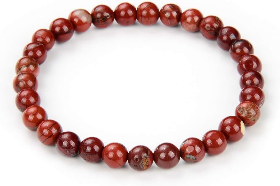 Adabele 1pc Natural Stretch Gemstone Bracelet 6mm (0.24 Inch) Bead 7" 7.5" 8 inch Healing Crystal Quartz Energy Chakra Jewelry Women Birthday Gift