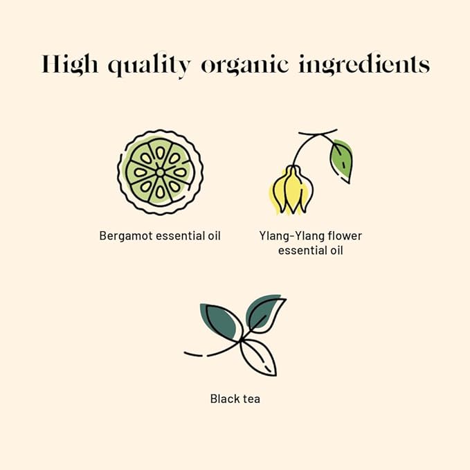 Kusmi Tea - Bouquet of Flowers No.108 - Organic Earl Grey Black Tea with Bergamot & Ylang Ylang - Flavored with Citrus - Robust, Caffeinated Tea -20 Tea Bags