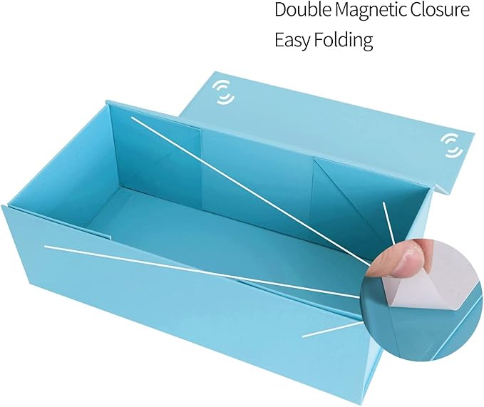 Gift Boxe 12" x 6" x 4" with Magnetic Closure Lid Gift Boxes for Presents,Bridesmaid Gifts Box,Cute Box,Birthday Gift box,Luxury for Gift Packaging, Magnetic Gift Box for Wrapping Gifts (Blue/5PCS)
