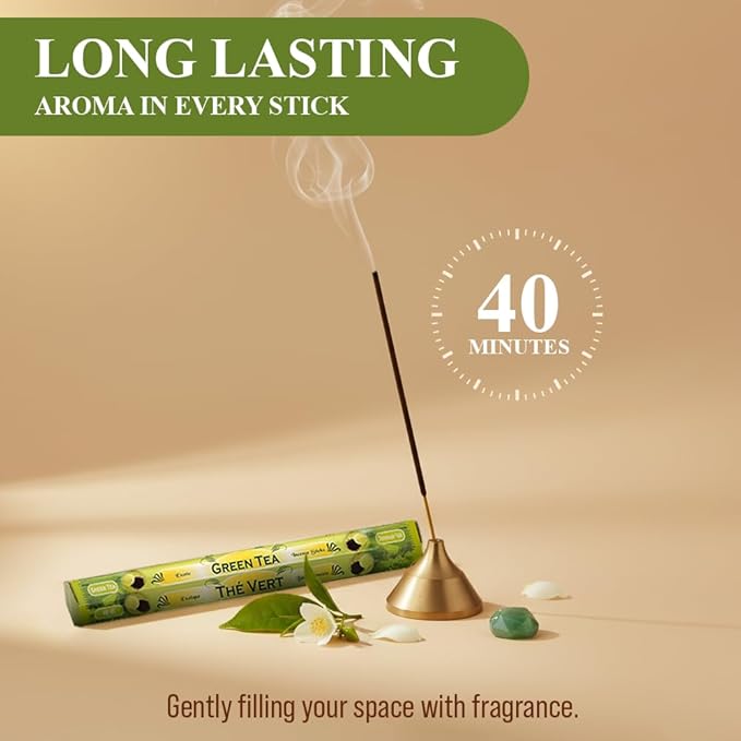 Tulasi Incense Sticks with Natural Oils Set of 6 Fragrances (120 Sticks) Hand Rolled Incense Sticks, Calming Home Aromatherapy, Meditation, Relaxing, Mixed Scents with Natural Oils, Thanks Giving