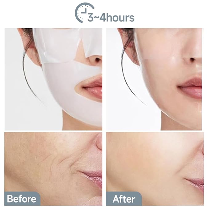 Kaely 7 Pack Deep Collagen Face Mask Skincare, Korean Anti Aging Facial Mask Skin Care, Hydrating Overnight Sheet Masks for All Skin Types, Soothe, Pore Minimizing