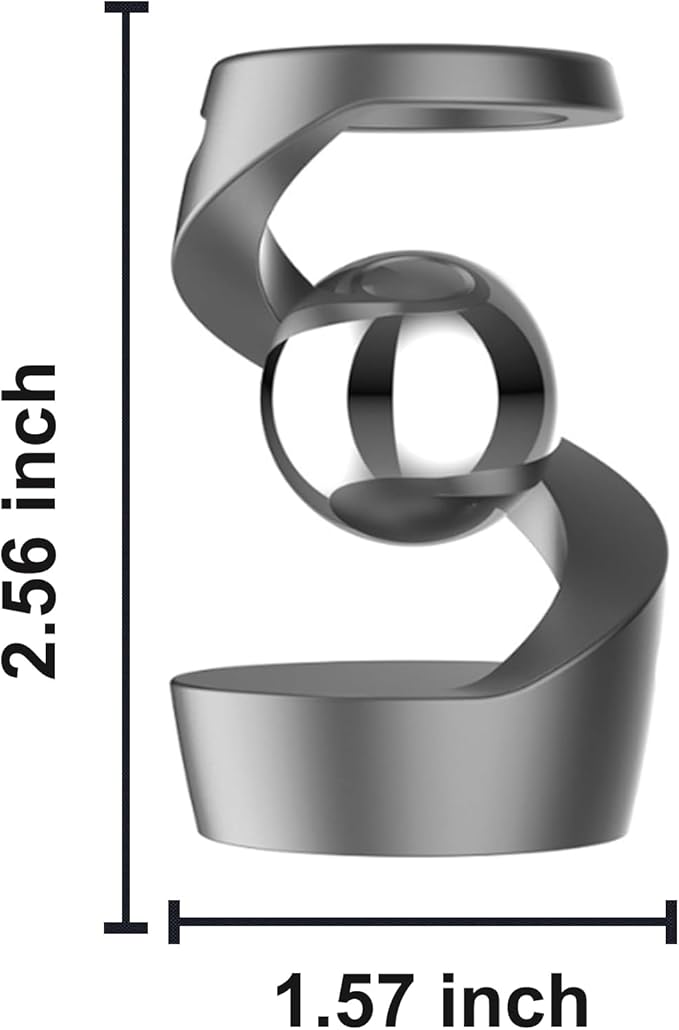 Kinetic Desk Toys, Kinetic Spinning Desk Toy, Desk Fidgets for Office for Adults, Fidget Toys for Kids Teens with Autism ADHD (Gray Silver)