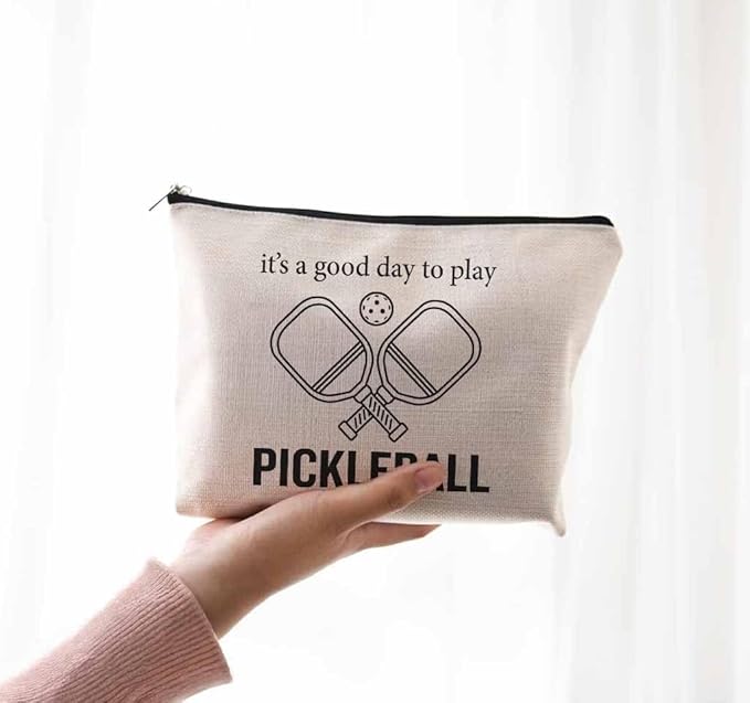 Funny Pickleball Gift Set - Scented Candle & Cosmetic Bag - Pickleball Gifts for Women, Men, Players, Coaches - Gag Gift for Birthday, Christmas, Stocking Stuffers, Pickleball Enthusiasts