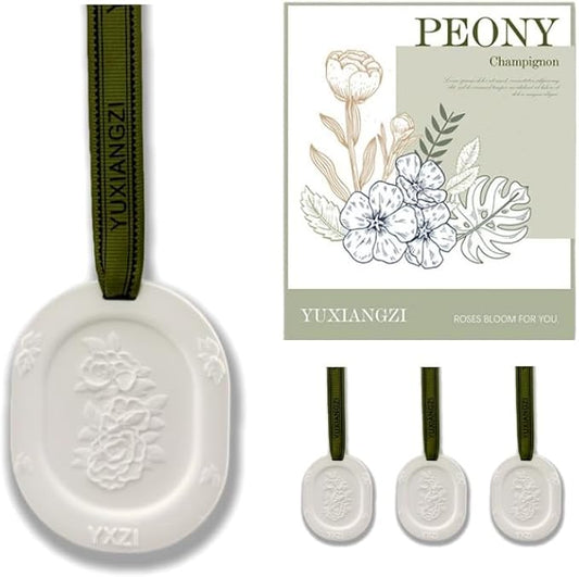 Essential Oil Diffuser, 3pcs Plaster Passive Essential Oil Diffuser for Armoire, Cars, Bathroom Etc. Non-Electric, Battery-Free, Improves Sleep, and Relieves Stress, Sage Green