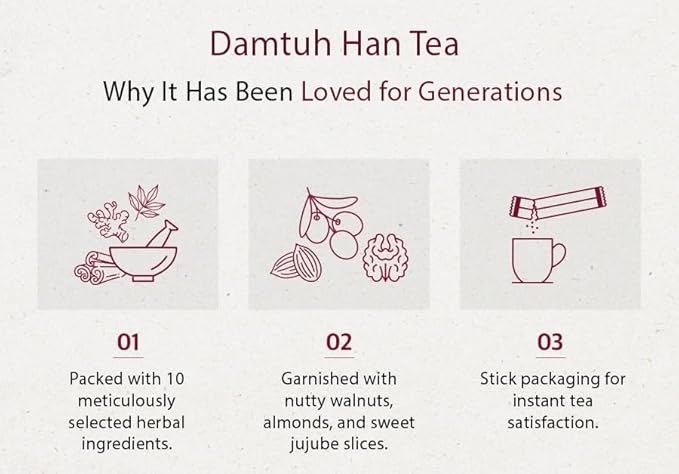 DAMTUH Korea Traditional Han Tea Herbal Tea single serve 15g x 40 sticks
