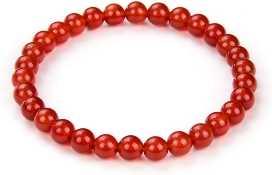 Adabele 1pc Natural Stretch Gemstone Bracelet 6mm (0.24 Inch) Bead 7" 7.5" 8 inch Healing Crystal Quartz Energy Chakra Jewelry Women Birthday Gift