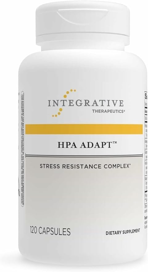 Integrative Therapeutics HPA Adapt - Adaptogenic Supplement for Stress Support* - Includes Ashwagandha, Rhodiola & Other Adaptogenic Herbs* - Vegan, Dairy-Free & Gluten-Free - 120 Capsules