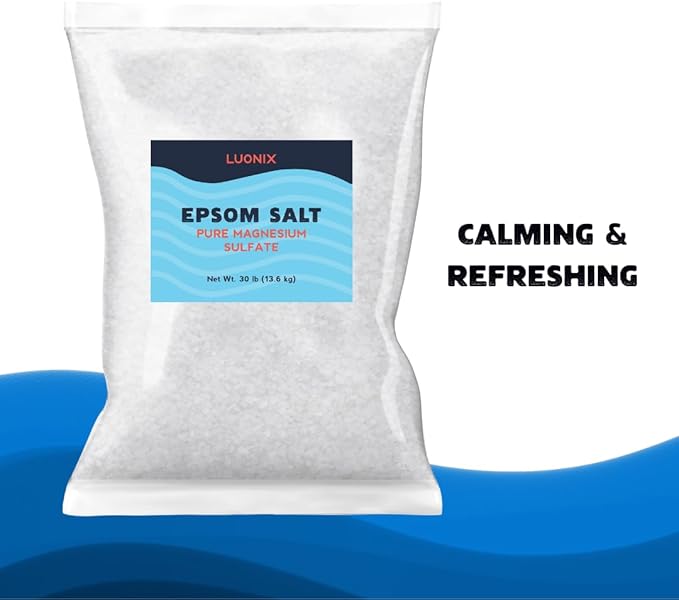 Epsom Salt, 30 lbs, Bulk, Bath Soak, DIY Bath Bombs