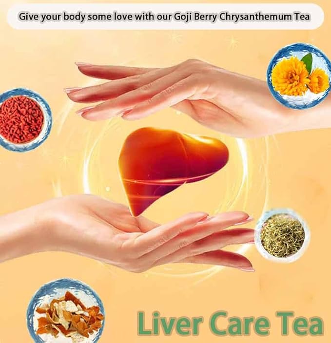 Goji Berry Chrysanthemum Tea, Dandelion Wolfberry Tea for Liver Health, Liver Detox Clear the Liver and Improve Eyesight 150g(1box,15 Bags) (2)