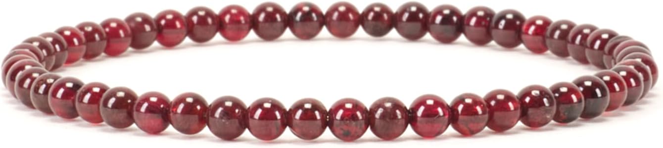 Cherry Tree Collection - Small, Medium, Large Sizes - Gemstone Beaded Bracelets For Women and Men - 4mm Round Beads