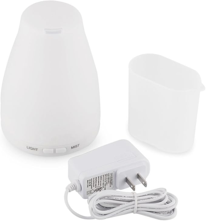 EcoGecko Essential Oil Diffuser, Aroma Oil Diffuser with Color Changing LED Lights Includes Cinnamon and Orange Oils